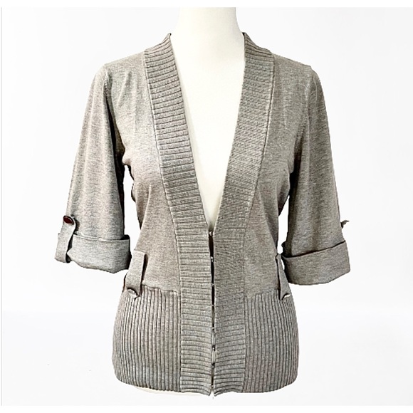 INC INTERNATIONAL CONCEPTS V-Neck Silk Blend Cardigan Size Medium, Like … - Picture 1 of 7